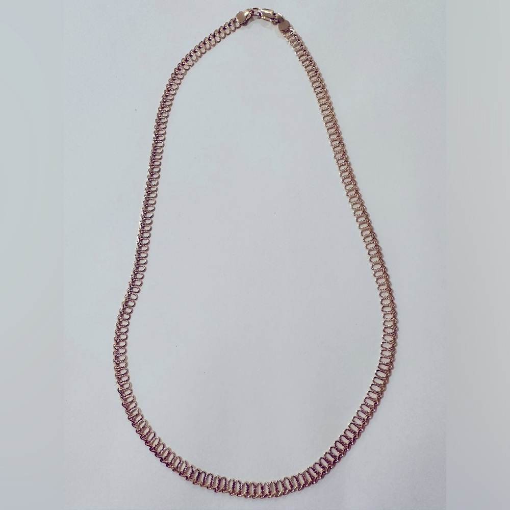 Vintage Gold Tone Loop Accent Necklace - New Old Stock